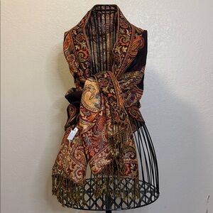 Bellissima Metallic Weaved heavy scarf